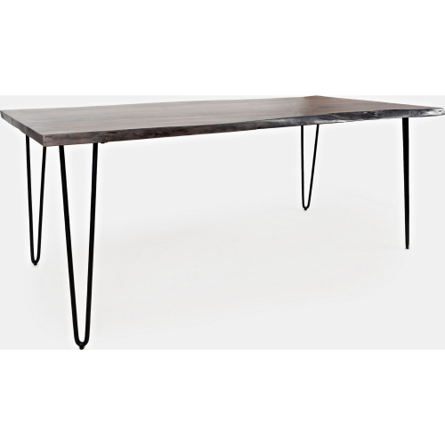 Nature's Edge 79" Dining Table in Slate Gray Wood & Iron